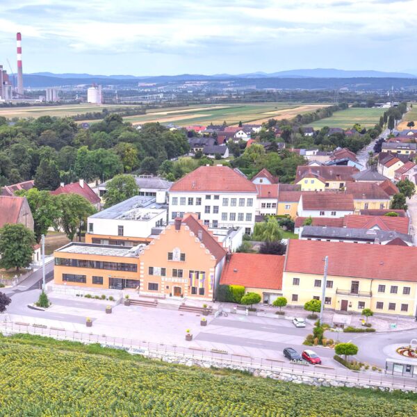 Blick auf das neugestaltete Zentrum
