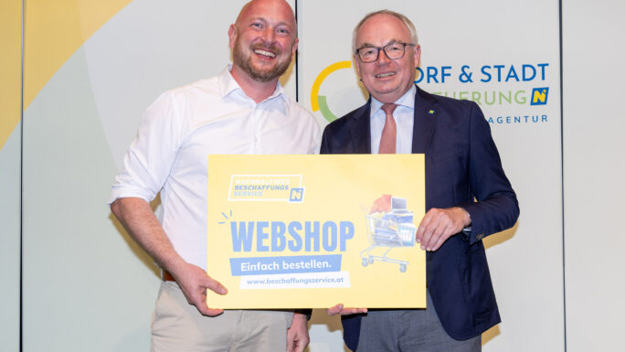Stephan Schachinger, Leiter Nachhaltiges Beschaffungsservice NÖ und LH-Stv. Stephan Pernkopf