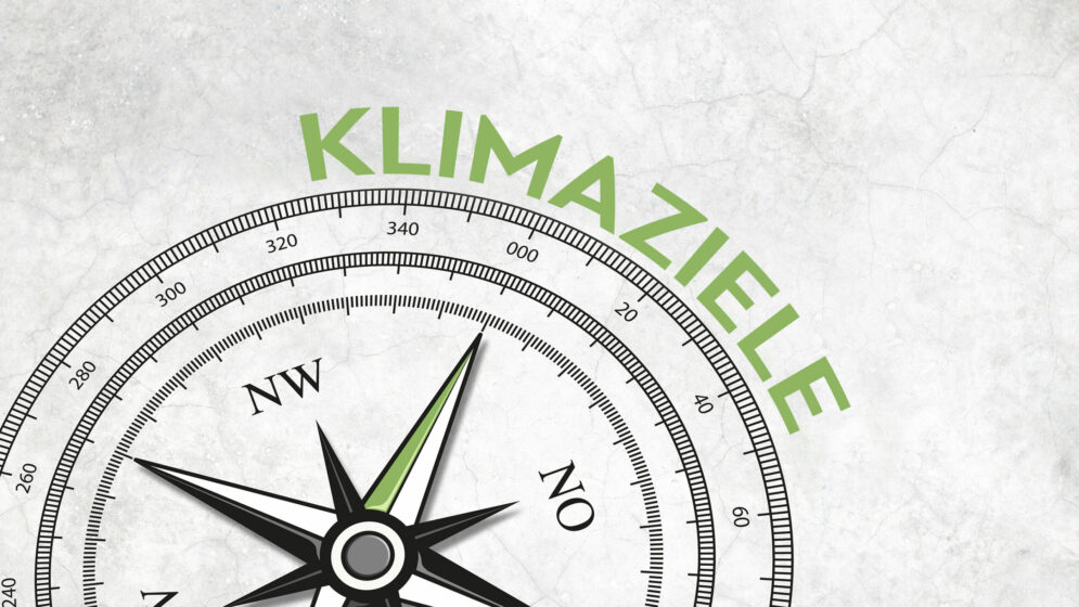 Kompass mit Energiewende - Klimaziele