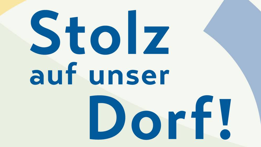 Plakette Stolz auf unser Dorf