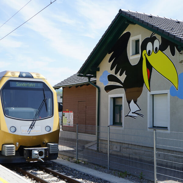 Der Bahnhof Rabenstein an der Pielach wurde ebenfalls neu gestaltet.