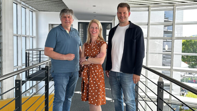 gemdatnoe-Geschäftsführer Leopold Kitir, gemdatnoe-Geschäftsführerin Astrid Schober sowie Innovationsmanager Christoph Janach